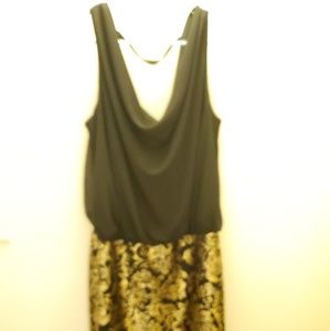 GOLD AND BLACK CASUAL DRESS